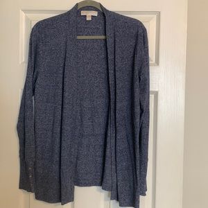 Blue ribbed Michael Kors cardigan, size large